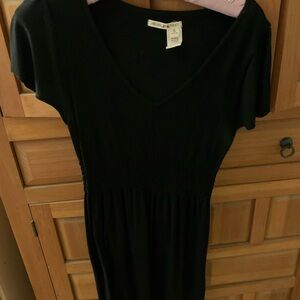 Black Flutter Sleeve Dress